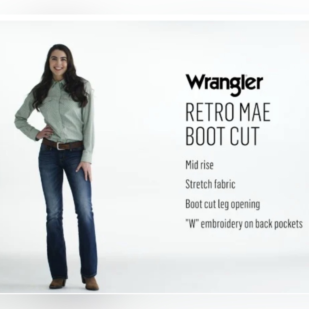 Wrangler Women's Mae Bootcut Jeans 5/6 x 36